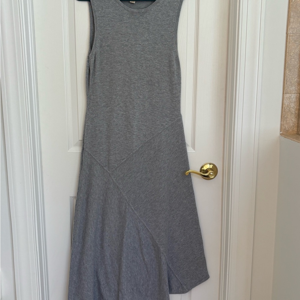 Michael Kors Gray Asymmetrical Sheath Dress